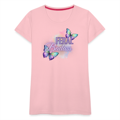Feral Badass Women’s Premium T-Shirt - pink