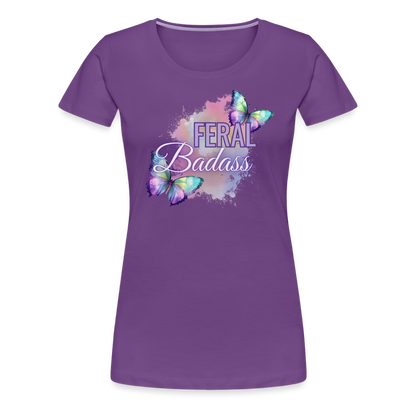 Feral Badass Women’s Premium T-Shirt - purple