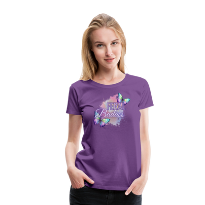 Feral Badass Women’s Premium T-Shirt - purple