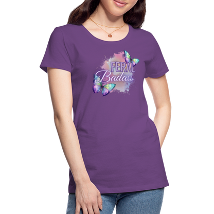 Feral Badass Women’s Premium T-Shirt - purple