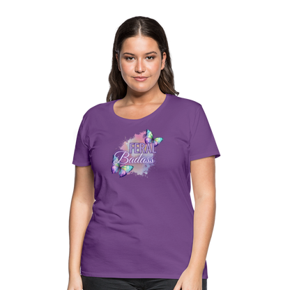 Feral Badass Women’s Premium T-Shirt - purple