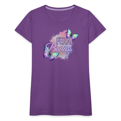 Feral Badass Women’s Premium T-Shirt - purple