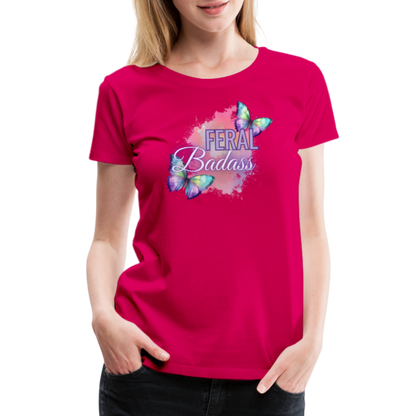 Feral Badass Women’s Premium T-Shirt - dark pink