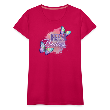 Feral Badass Women’s Premium T-Shirt - dark pink