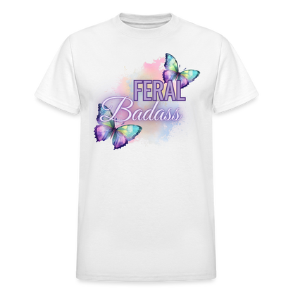 Feral Badass Gildan Ultra Cotton Adult T-Shirt - white