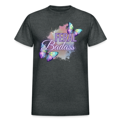 Feral Badass Gildan Ultra Cotton Adult T-Shirt - deep heather