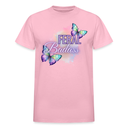Feral Badass Gildan Ultra Cotton Adult T-Shirt - light pink