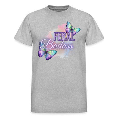 Feral Badass Gildan Ultra Cotton Adult T-Shirt - heather gray