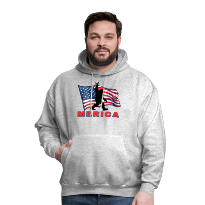 Merica Men's Hoodie - heather gray