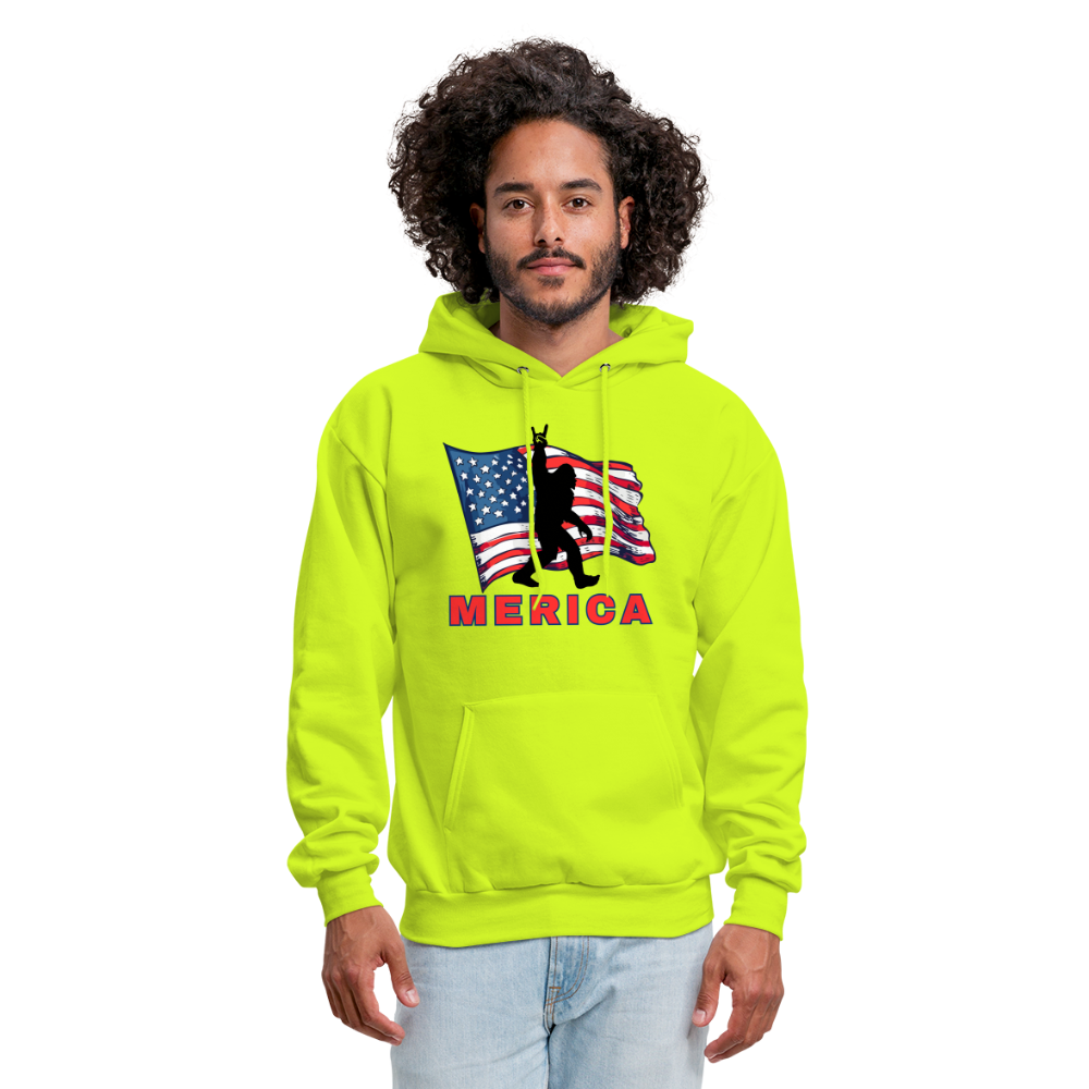 Merica Men's Hoodie - safety green