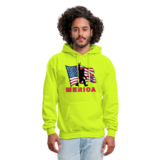Merica Men's Hoodie - safety green