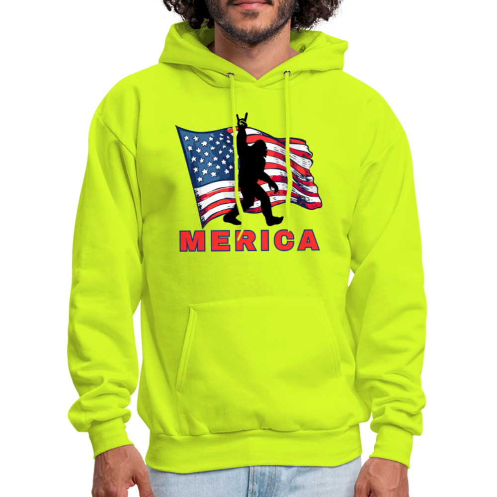 Merica Men's Hoodie - safety green