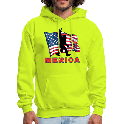 Merica Men's Hoodie - safety green