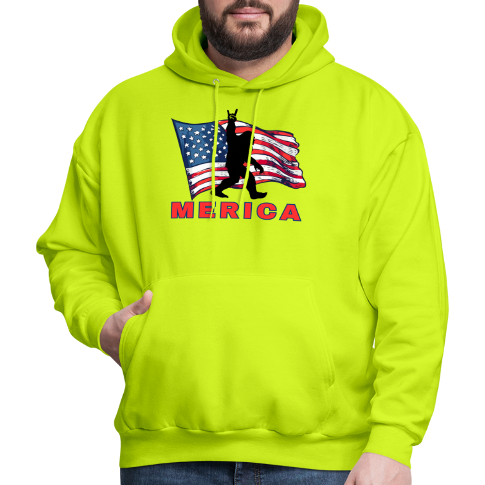 Merica Men's Hoodie - safety green