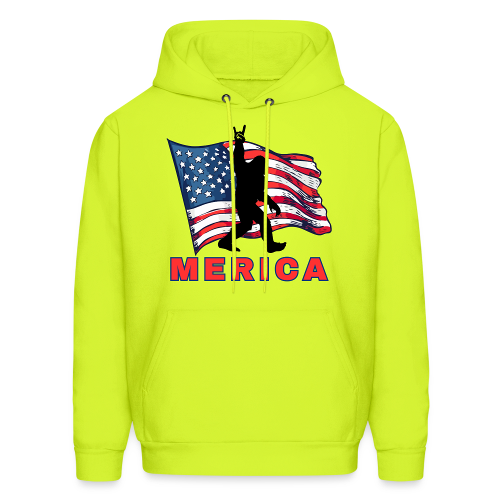 Merica Men's Hoodie - safety green