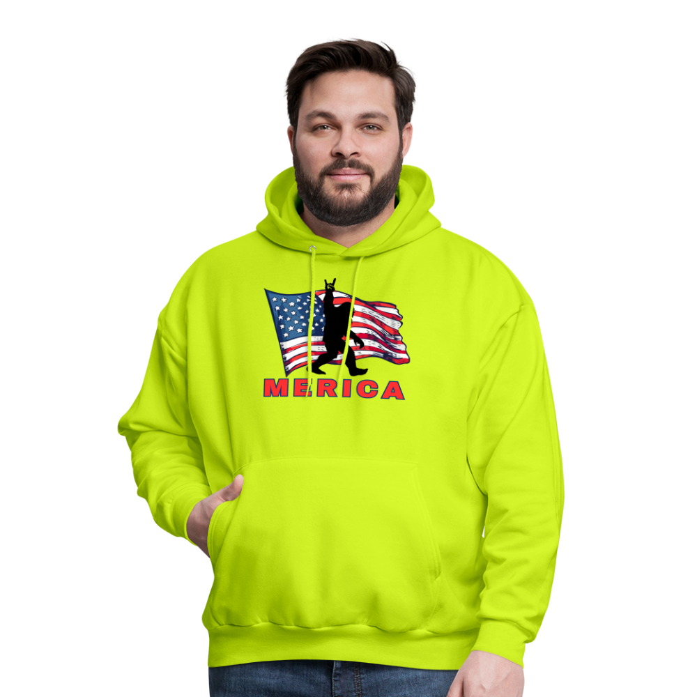 Merica Men's Hoodie - safety green