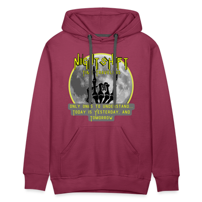 NIGHTSHIFT hand Men’s Premium Hoodie - burgundy
