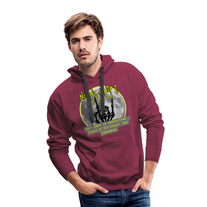 NIGHTSHIFT hand Men’s Premium Hoodie - burgundy