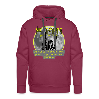 NIGHTSHIFT hand Men’s Premium Hoodie - burgundy