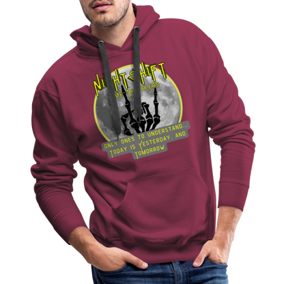 NIGHTSHIFT hand Men’s Premium Hoodie - burgundy
