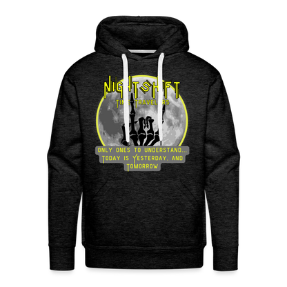 NIGHTSHIFT hand Men’s Premium Hoodie - charcoal grey