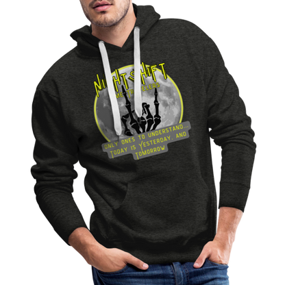 NIGHTSHIFT hand Men’s Premium Hoodie - charcoal grey