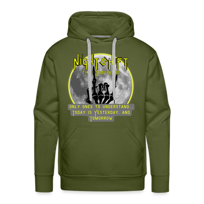 NIGHTSHIFT hand Men’s Premium Hoodie - olive green