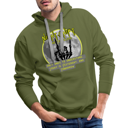NIGHTSHIFT hand Men’s Premium Hoodie - olive green