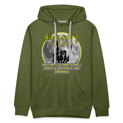 NIGHTSHIFT hand Men’s Premium Hoodie - olive green