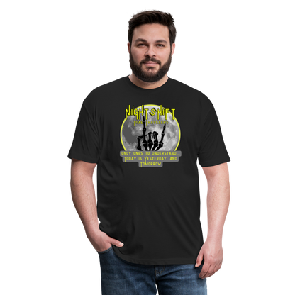 NIGHTSHIFT Hand Fitted Cotton/Poly T-Shirt by Next Level - black