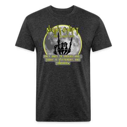 NIGHTSHIFT Hand Fitted Cotton/Poly T-Shirt by Next Level - heather black