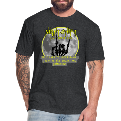 NIGHTSHIFT Hand Fitted Cotton/Poly T-Shirt by Next Level - heather black