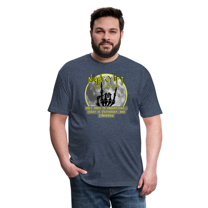 NIGHTSHIFT Hand Fitted Cotton/Poly T-Shirt by Next Level - heather navy