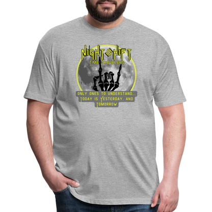 NIGHTSHIFT Hand Fitted Cotton/Poly T-Shirt by Next Level - heather gray