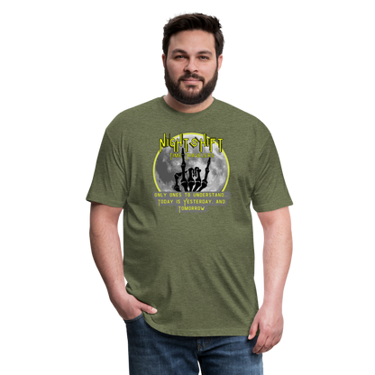 NIGHTSHIFT Hand Fitted Cotton/Poly T-Shirt by Next Level - heather military green