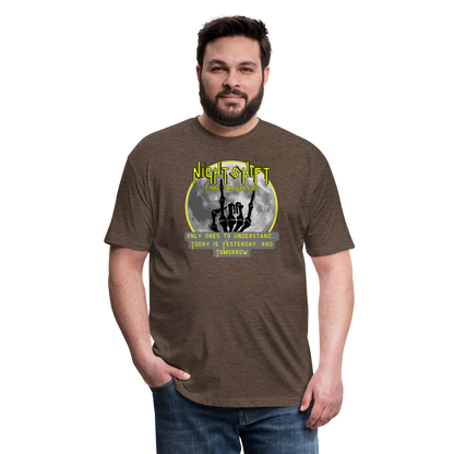 NIGHTSHIFT Hand Fitted Cotton/Poly T-Shirt by Next Level - heather espresso