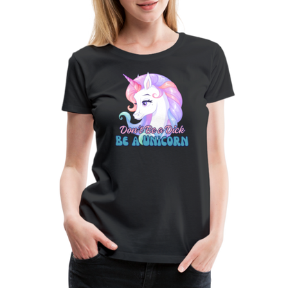 Be a Unicorn Women’s Premium T-Shirt - black