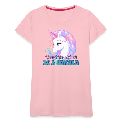 Be a Unicorn Women’s Premium T-Shirt - pink