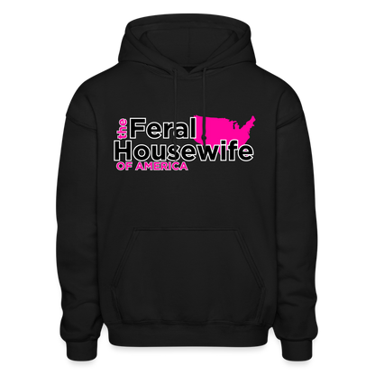 FERAL HOUSEWIFE Gildan Heavy Blend Adult Hoodie - black