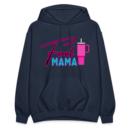 FERAL MAMA Gildan Heavy Blend Adult Hoodie - navy