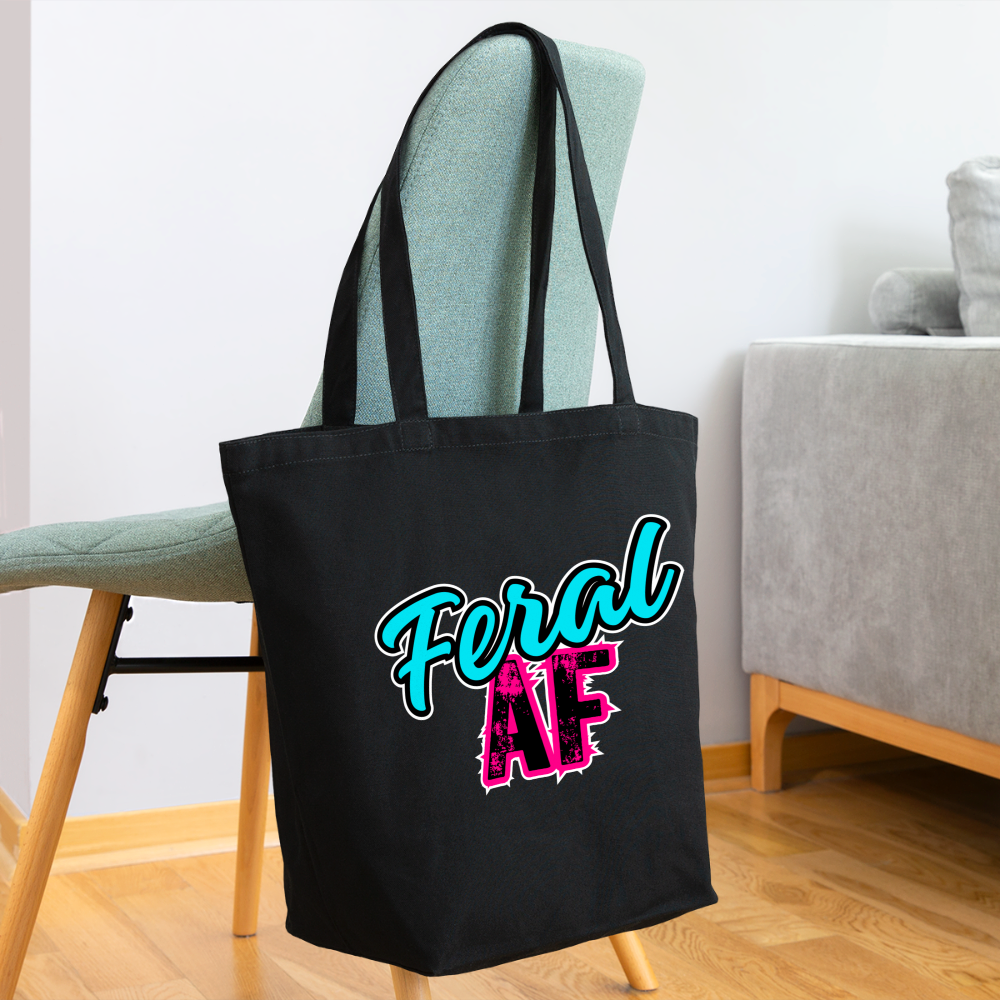 Feral AF Eco-Friendly Cotton Tote - black