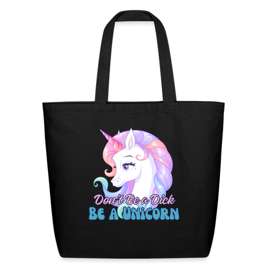 Be a Unicorn Eco-Friendly Cotton Tote - black