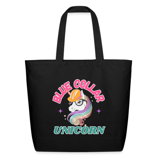 Blue Collar Unicorn Eco-Friendly Cotton Tote - black