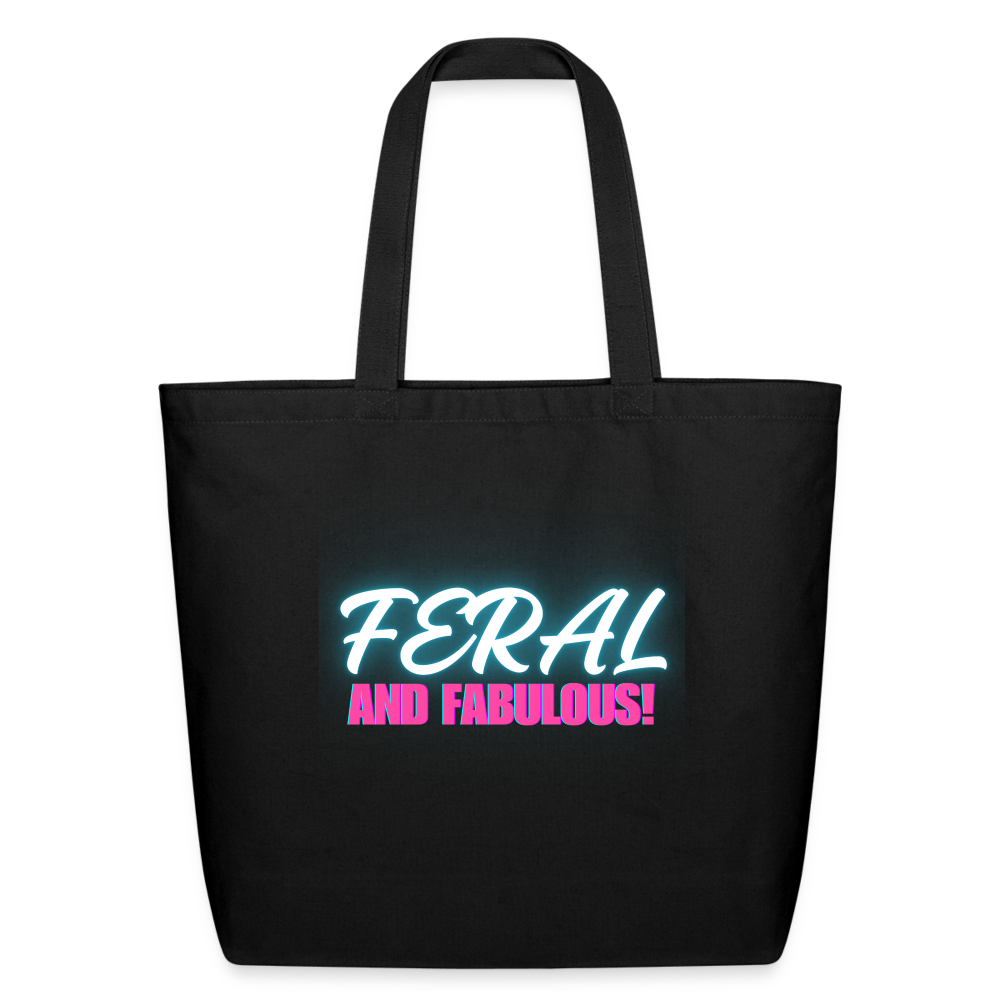 FERAL AND FABULOUS Eco-Friendly Cotton Tote - black