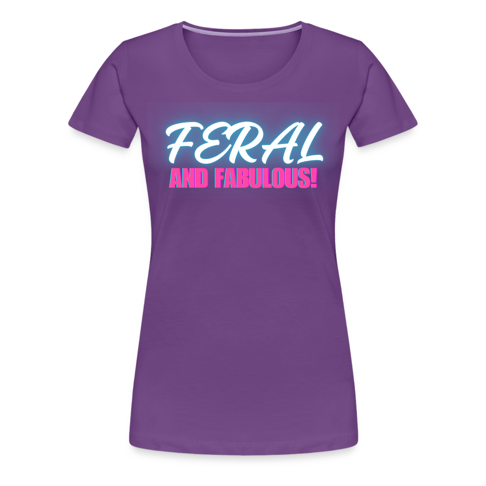 FERAL AND FABULOUS Women’s Premium T-Shirt - purple