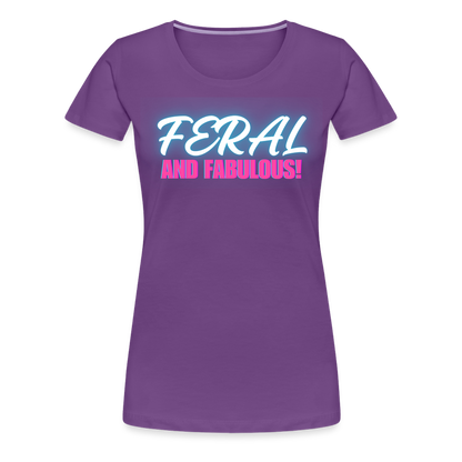FERAL AND FABULOUS Women’s Premium T-Shirt - purple