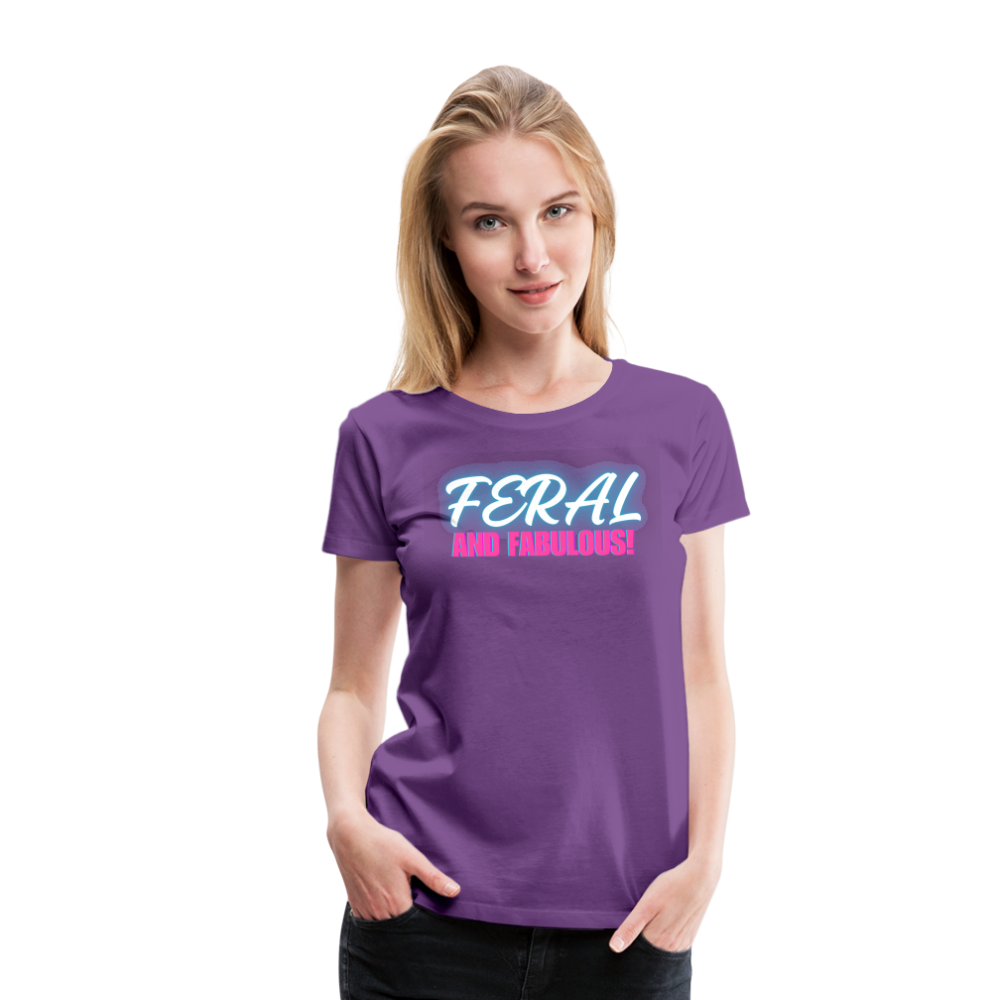 FERAL AND FABULOUS Women’s Premium T-Shirt - purple