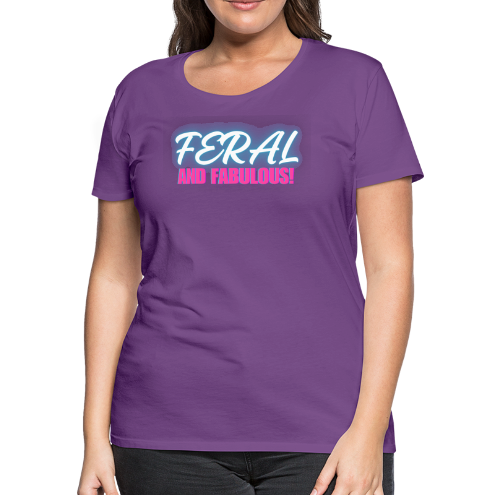 FERAL AND FABULOUS Women’s Premium T-Shirt - purple