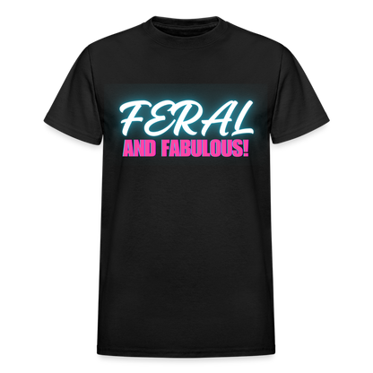 FERAL AND FABULOUS Gildan Ultra Cotton Adult T-Shirt - black