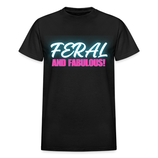 FERAL AND FABULOUS Gildan Ultra Cotton Adult T-Shirt - black
